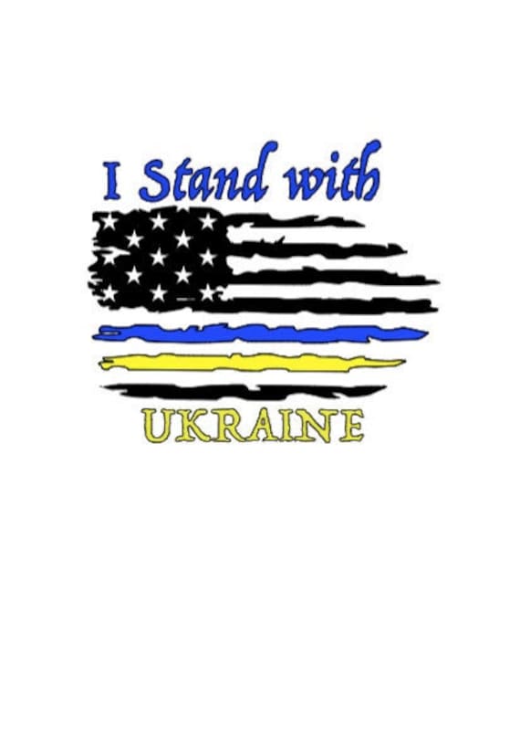 I Stand With Ukraine Sticker Pack - 6 Or 10 Pack Ukrainian Flag Color Car Decals, Bumper & Window