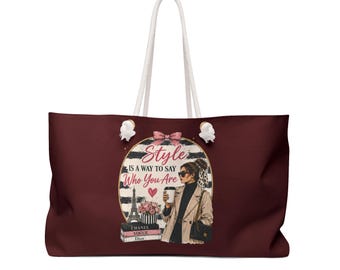 Parisian Fashion Illustration Weekender Bag | Style Is A Way To Say Who You Are
