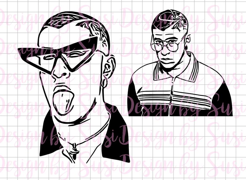 Download Bad Bunny SVG Bad Bunny Art Bad Bunny El Conejo Malo | Etsy