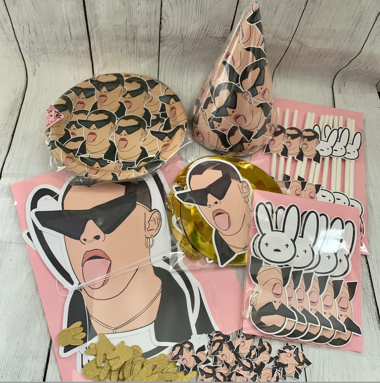 Bad Bunny Party Pack Bad Bunny Party Supplies Bad Bunny Etsy