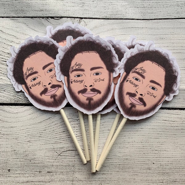 Post Malone Cupcake toppers | Post Malone Party |Posty| You're my sunflower |