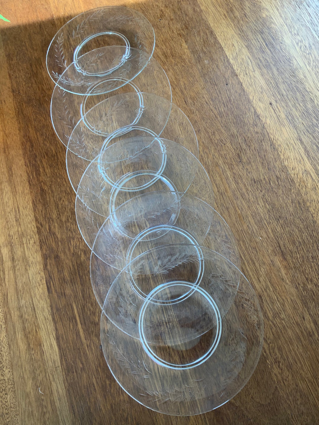 Set of Vintage Crystal Dessert Plates and Cordial Glasses Etsy