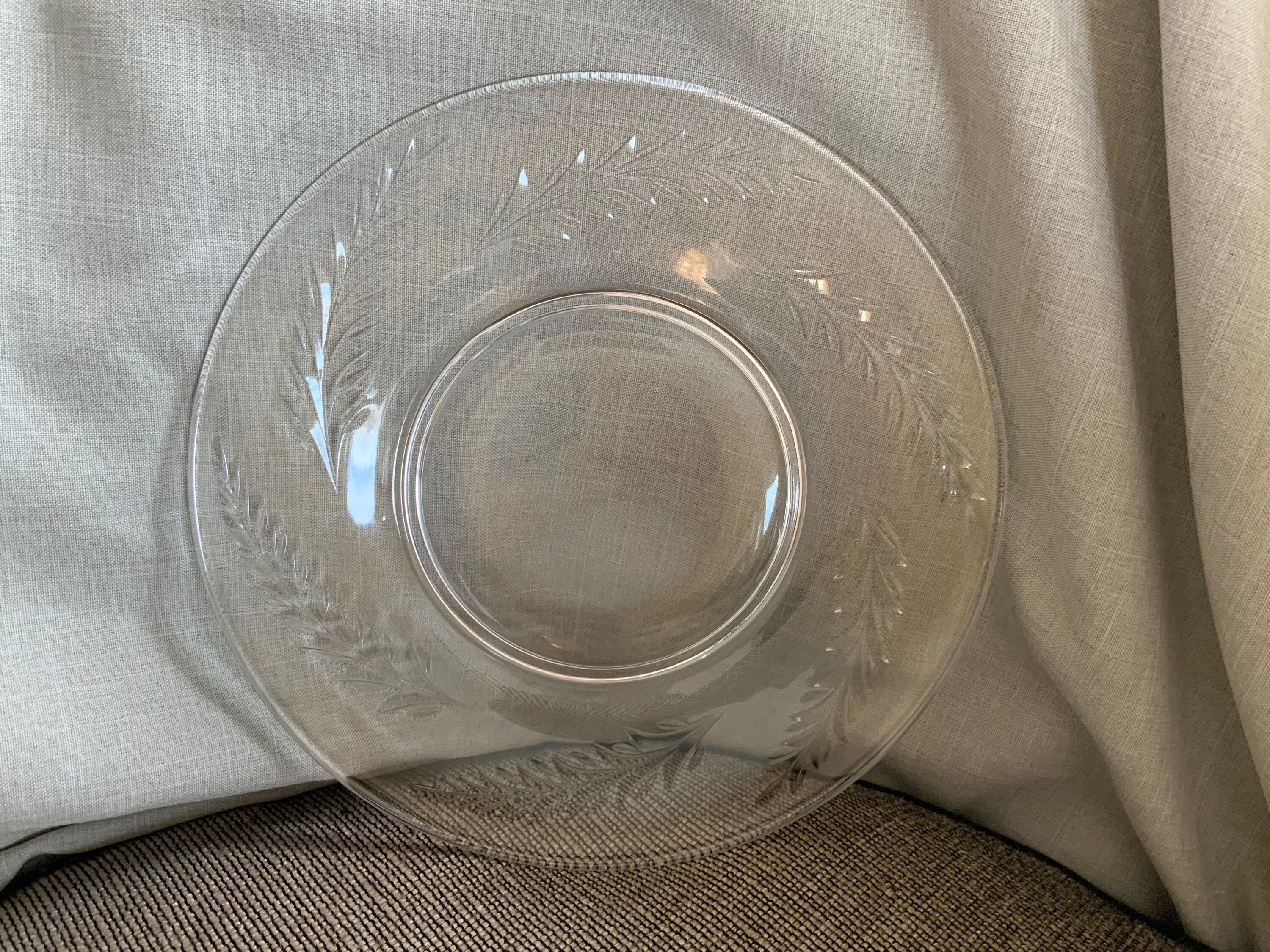 Set of Vintage Crystal Dessert Plates and Cordial Glasses Etsy