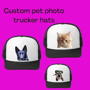 Customized Pet Hat, Using Pet Photo Personalized Dog Gift, Custom Cat Hat, Custom Dog hat, Custom Dog mom baseball cap, Personalized pet hat