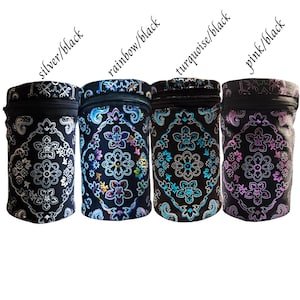 Cartera de muñeca con bandana de cachemira metálica