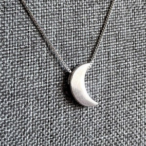 Crescent Moon Necklace | Crescent Moon Jewelry, Silver Moon Pendant Necklace, Witch Jewelry, Witch Gift Idea, Dainty Minimalist Gift For Her