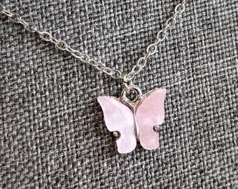 Crystal Butterfly Necklace | Butterfly Jewelry, Christmas Gift Idea, Charm Necklace, Butterfly Gift Idea, Girlfriend Gift, Cute Gift For Her