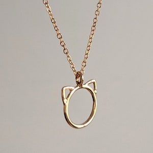Cat Necklace | Cat Jewelry, Cat Necklace, Cute Gold Jewellery, Pet Jewelry, Pet Lover Gift, Cat Lover Gift Idea, Pet Memorial, Dainty Gift