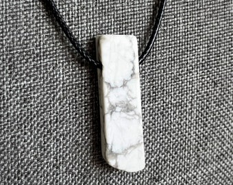 Howlite Gemstone Necklace | Howlite Necklace, Crystal Necklace, Gemstone Pendant, Howlite Crystal Jewelry, Gift For Her, Astrology Gift Idea