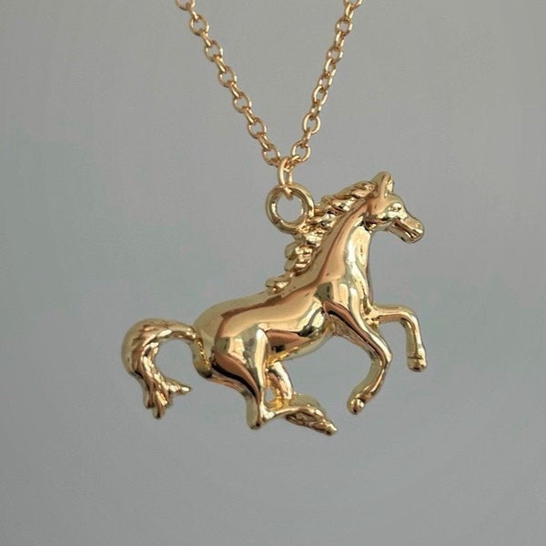 Horse Charm Necklace | Horse Necklace, Horse Jewelry, Horseback Riding Gift Idea, Horse Lover Necklace, Gift for Her, Fun Daughter Gift Idea