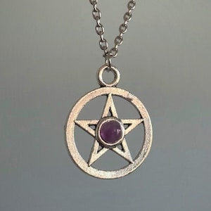 Pentacle Charm Necklace | Pentacle Necklace, Pentacle Jewelry, Witch Necklace, Witch Jewelry, Magic Witchy Gift Idea, Cute Pendant Necklace