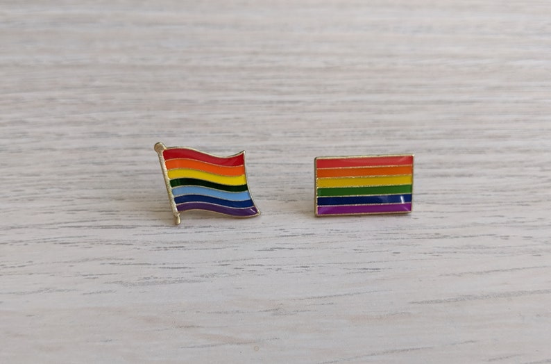 LGBTQ Pride Flag Enamel Pins Gay Pride Pin Rainbow Flag Etsy Canada
