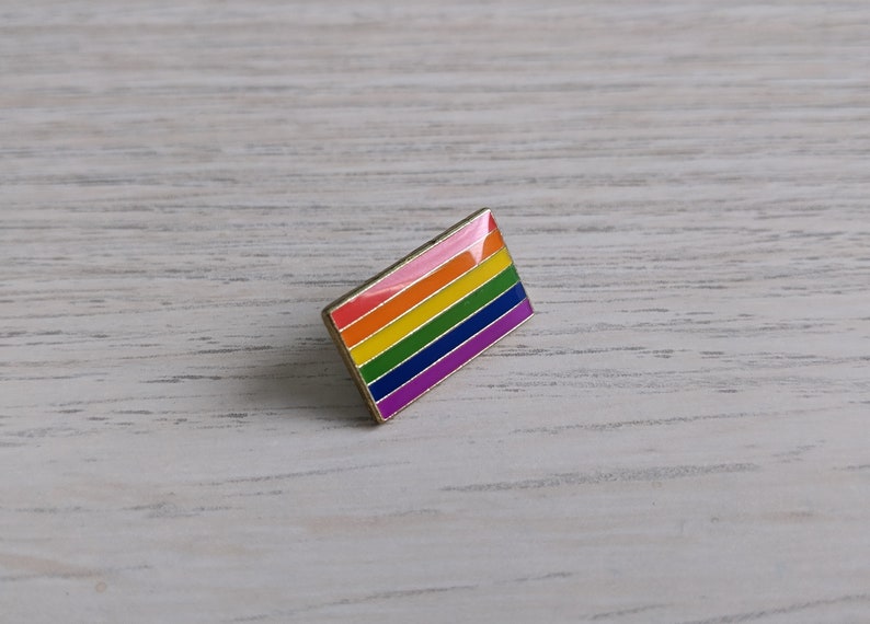 LGBTQ Pride Flag Enamel Pins Gay Pride Pin Rainbow Flag Etsy Canada