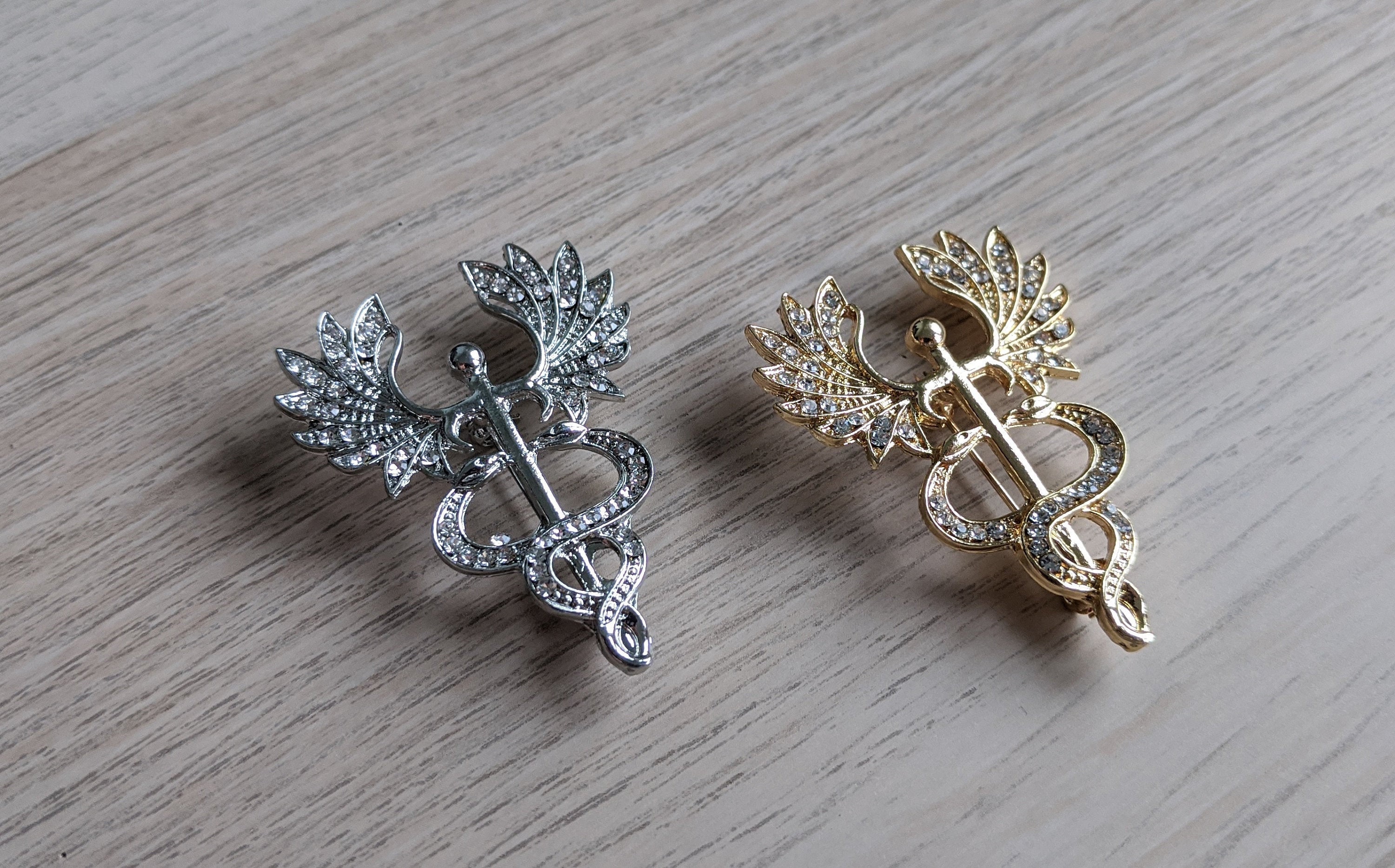 Caduceus Medical Enamel Pin Health Care Pins Caduceus Pin Etsy