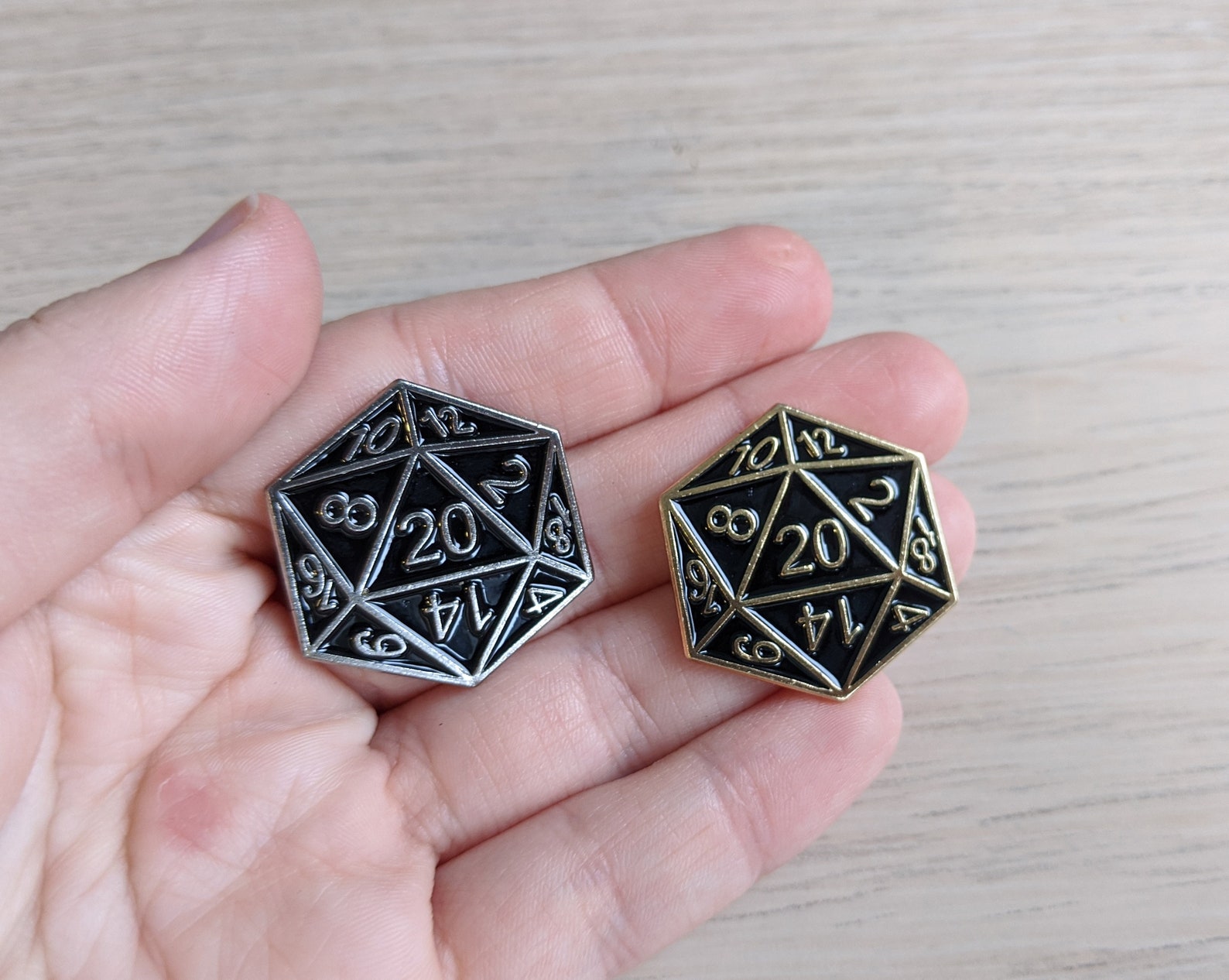 D20 Enamel Pins D&D Dice Pins Twenty Sided Die Pin D20 | Etsy