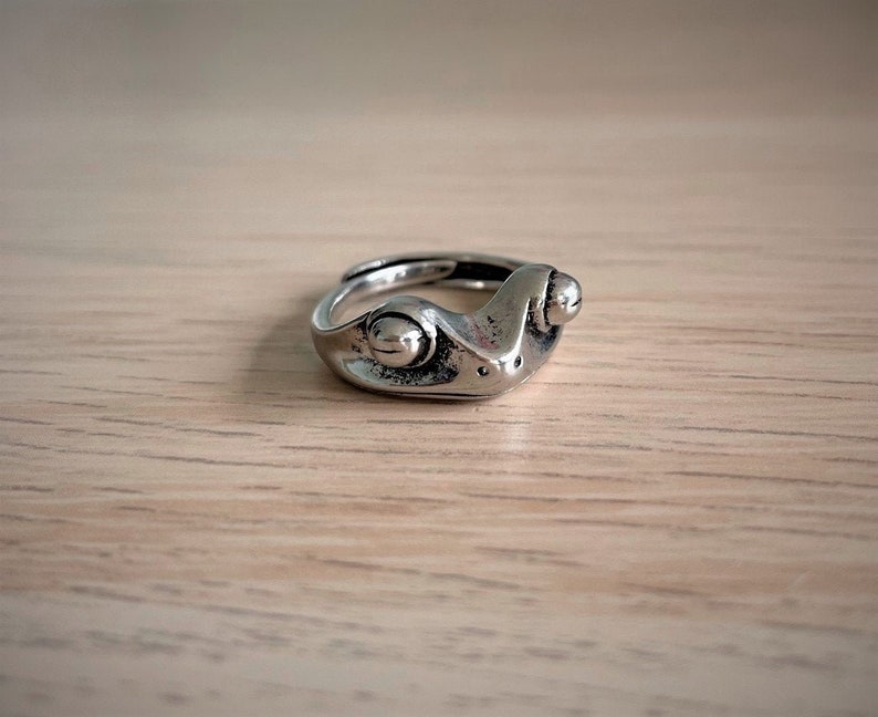 Frog Ring Frog Jewelry Funny Statement Ring Realistic Frog Etsy