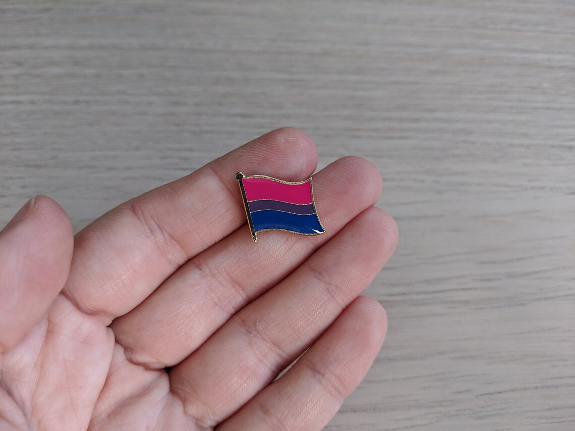 Bisexual Flag Enamel Pin Bisexual Pride Pin Bi Pins Queer | Etsy