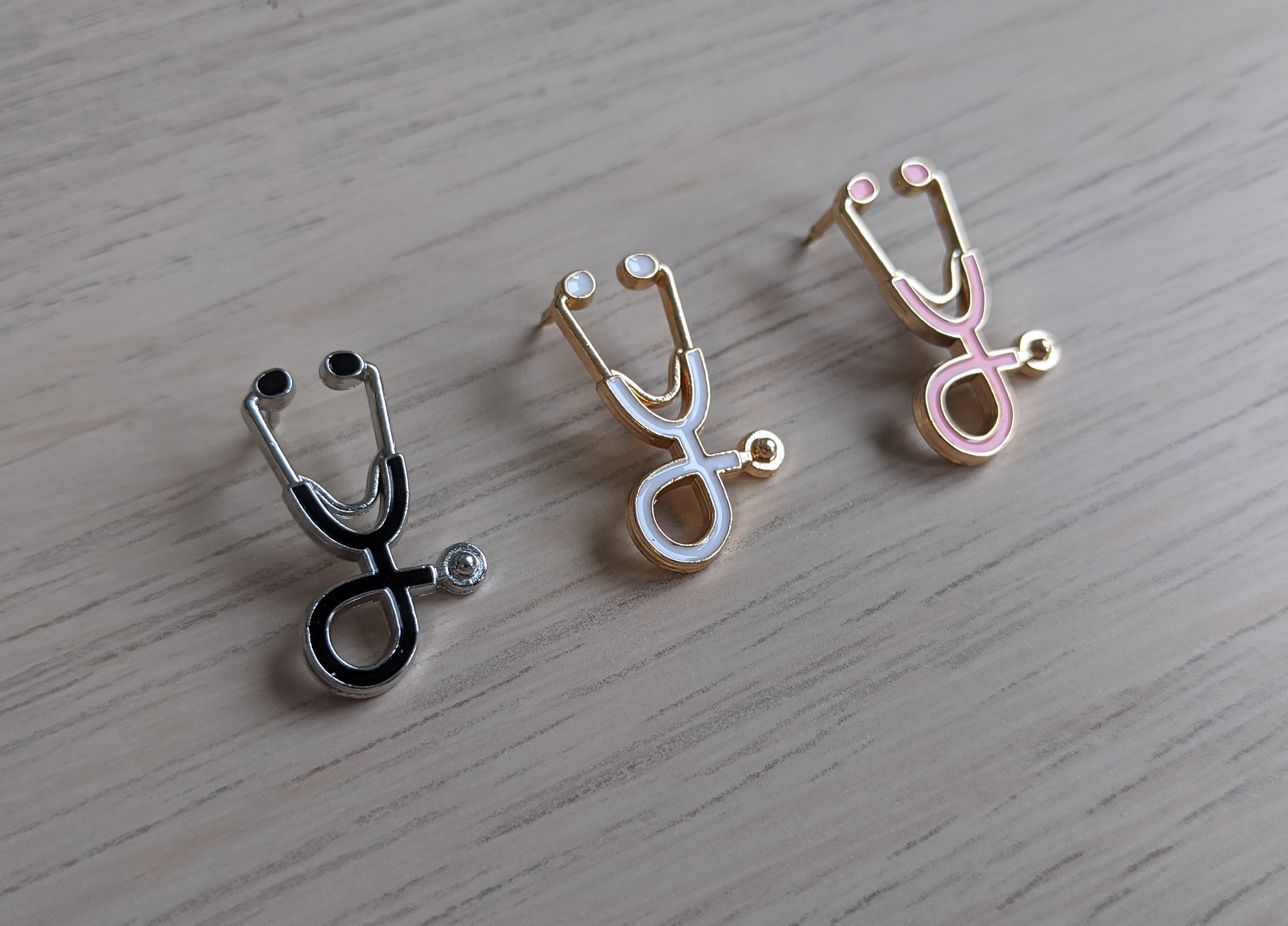 Stethoscope Enamel Pin Health Care Pins Stethoscope Pin Etsy