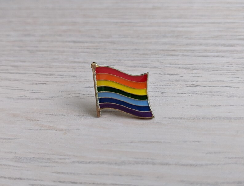 LGBTQ Pride Flag Enamel Pins Gay Pride Pin Rainbow Flag Etsy Canada