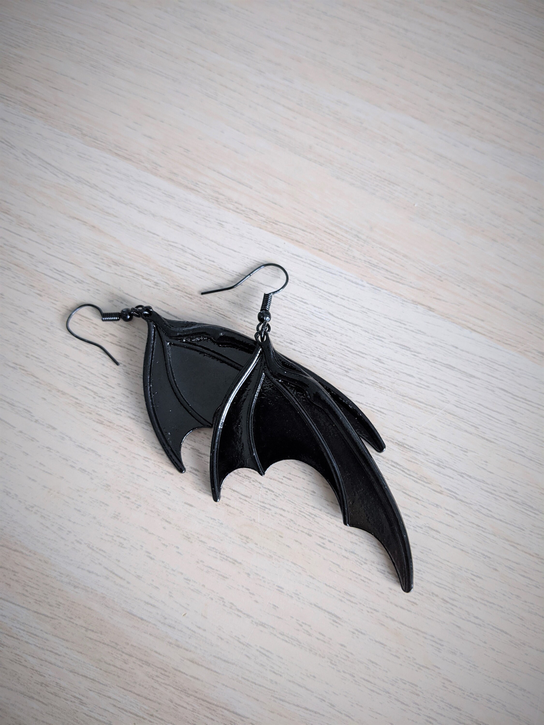 Bat Wing Earrings Halloween Jewelry Cute Bat Jewellery Etsy