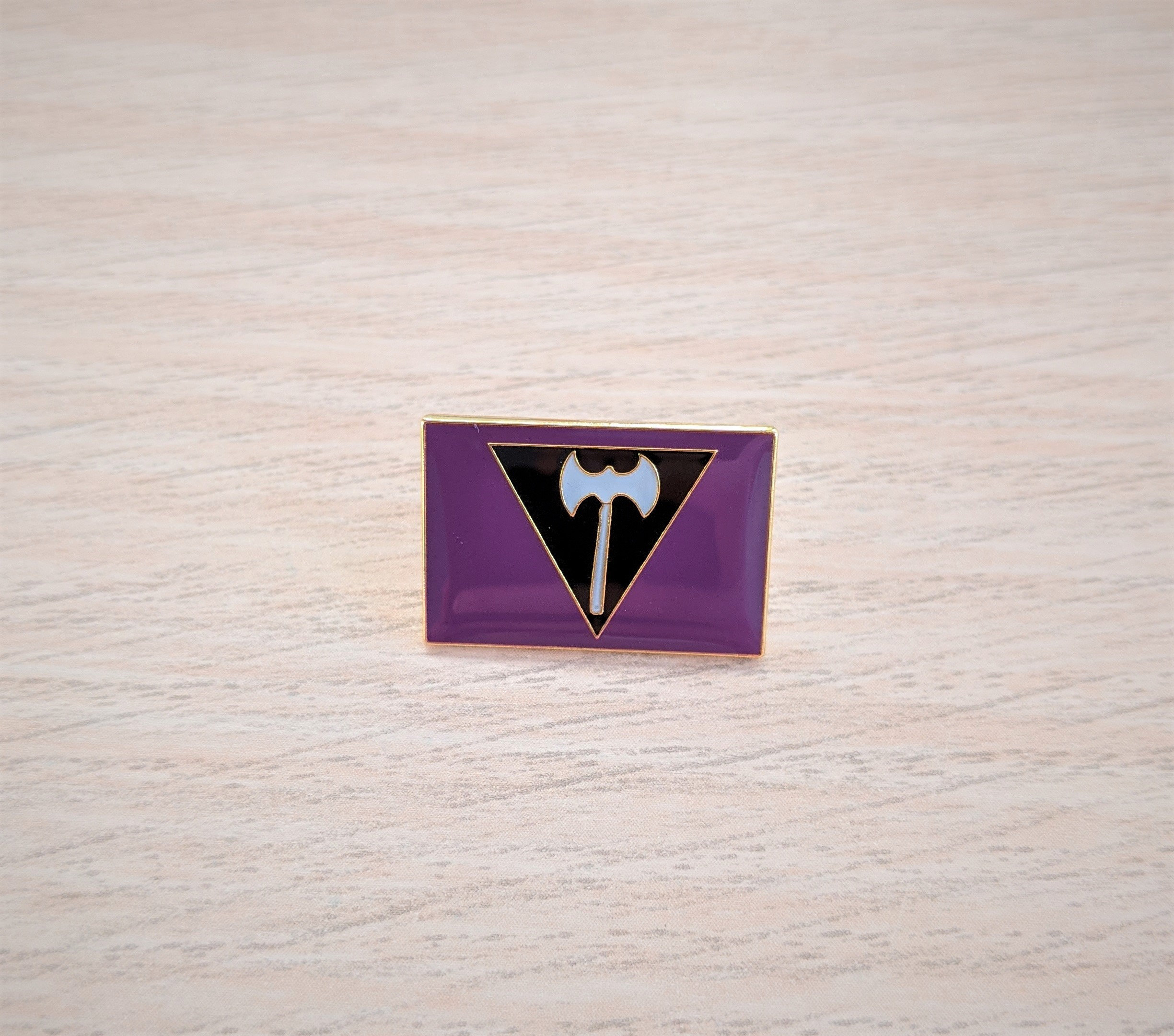 Labrys Lesbian Enamel Pin Lesbian Pride Pin Lesbian Flag Etsy