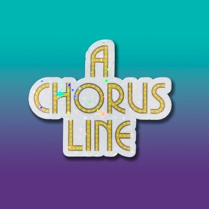 Ein von Chorus Line inspirierter, funkelnder Logo-Aufkleber