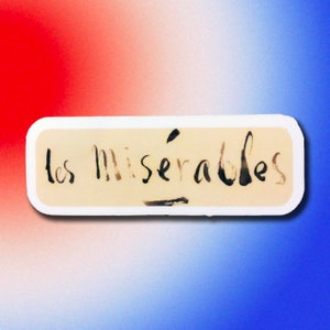 Hugo&#39;s Original Manuscript Sticker - Inspired by Les Misérables