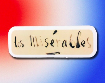 Hugo&#39;s Original Manuscript Sticker - Inspired by Les Misérables