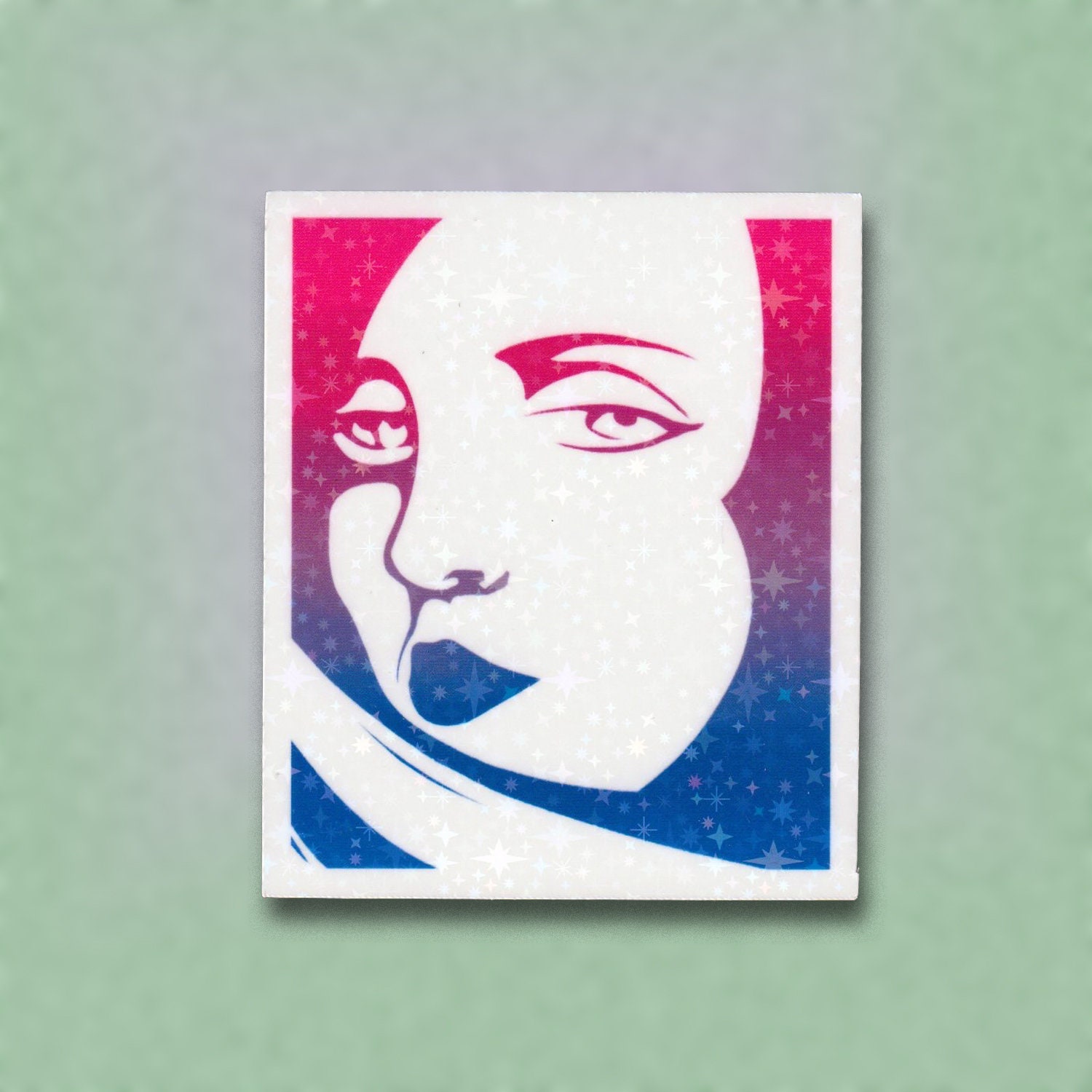 Tamara Bisexual Pride Flag Sparkly Sticker - inspired by Lempicka
