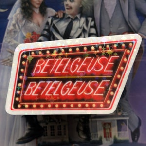 Betelgeuse Sparkly Sticker - Inspired by Beetlejuice