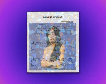 Drivers License Sparkly Sheet Music Sticker - Inspired by Olivia Rodrigo