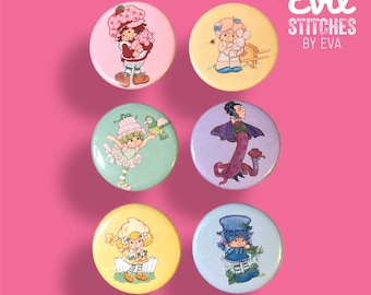 Strawberry Shortcake & Friends Inspired Pinback Buttons