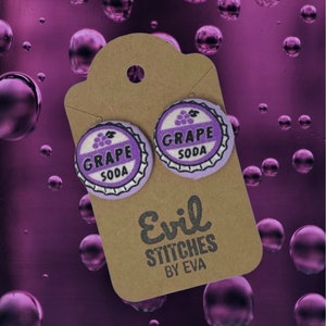 Grape Soda Handmade Earrings