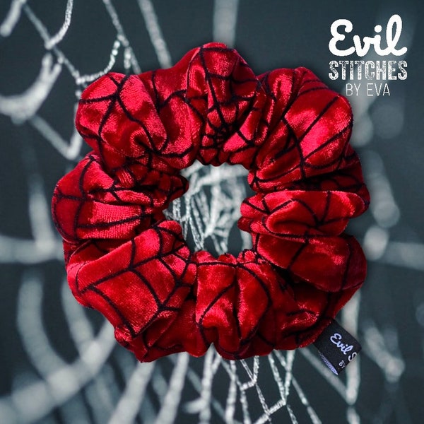 Red Velvet Spiderweb Scrunchy