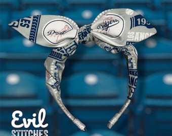 Los Angeles Baseball Team Inspired Knotted Bow Headband