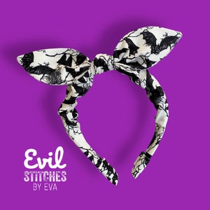 Batty Obsession Knotted Bow Headband