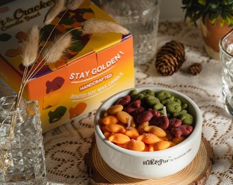 Fish & Crackers Scented Candle Bowl | Goldfish Crackers Inspired Food Candle | Quirky Candle | Funny Candle | Decorative Candle|Candle Gifts