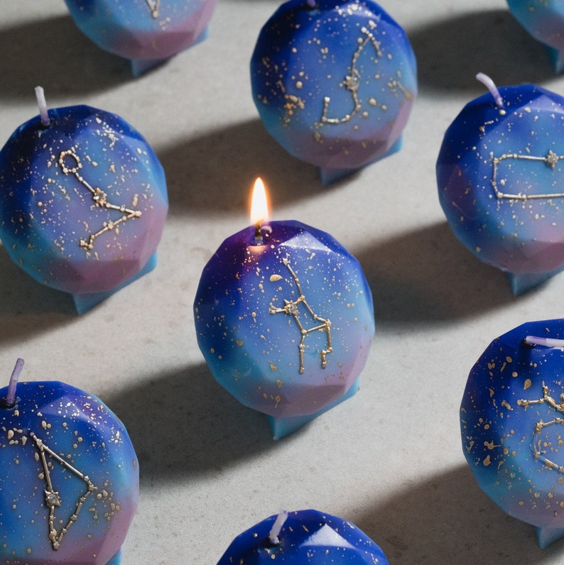 Zodiac Sign Candles Zodiac Candles Astrology Gifts Etsy