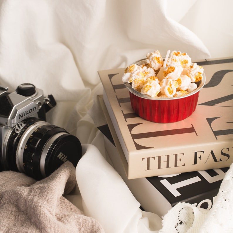 Butter/cameral Popcorn Candle Bowl Personalized Popcorn Etsy