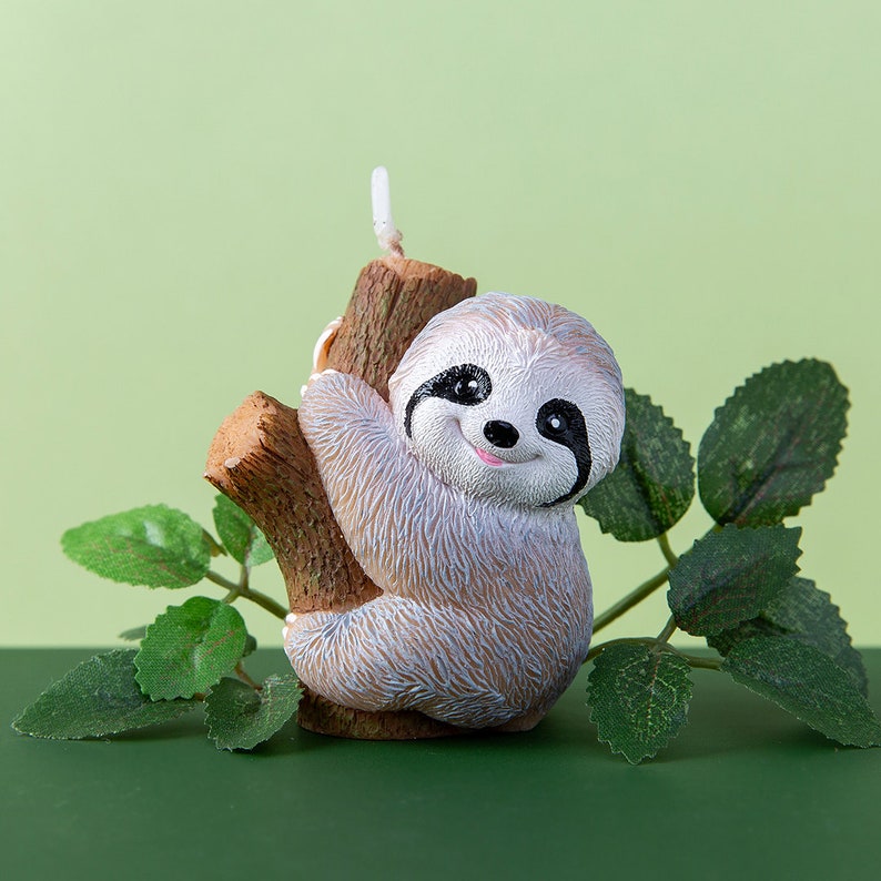 Baby Sloth Candle/ cake topper for boy girl/ sloth