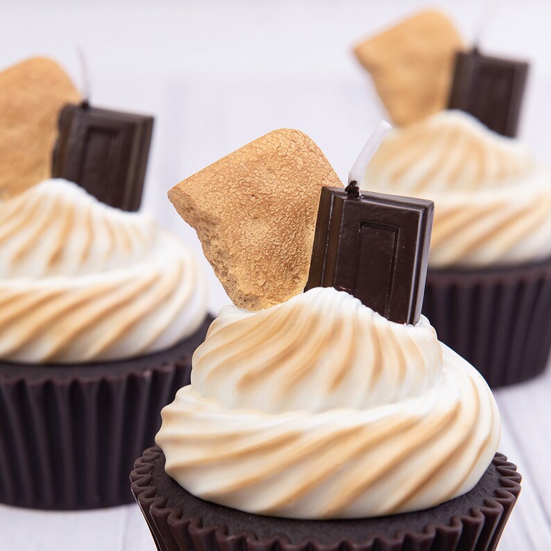 Smore Cupcake Candle / dessert gift / birthday candle / gift Etsy