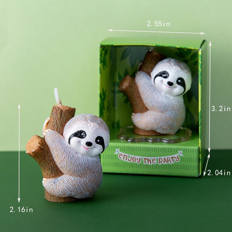 Baby Sloth Candle/ cake topper for boy girl/ sloth