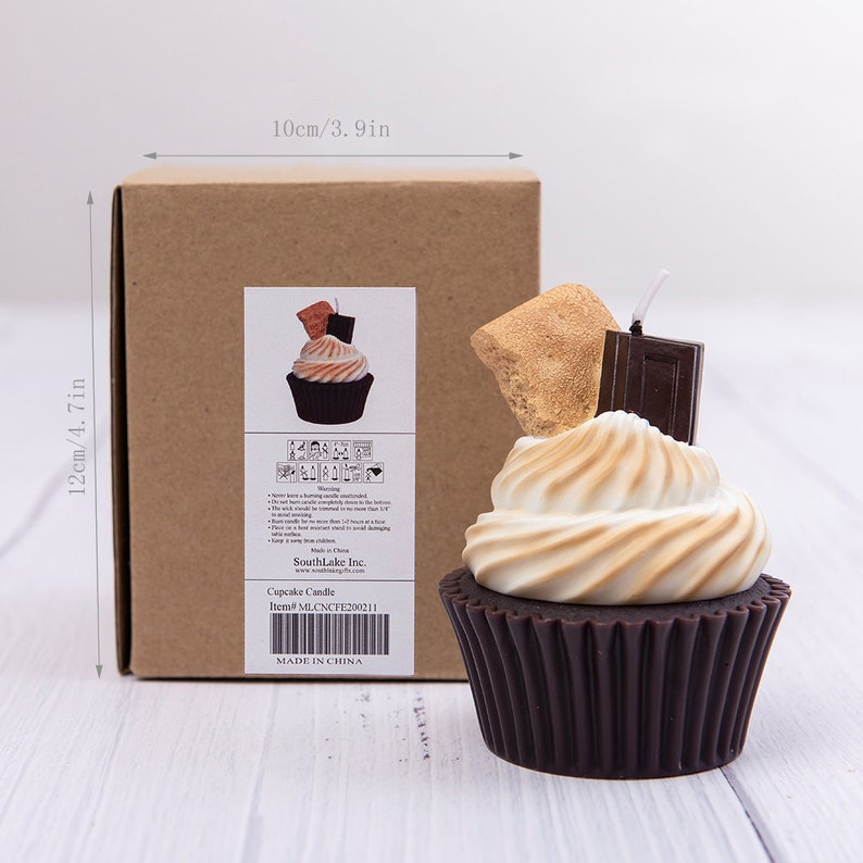 Smore Cupcake Candle / dessert gift / birthday candle / gift Etsy