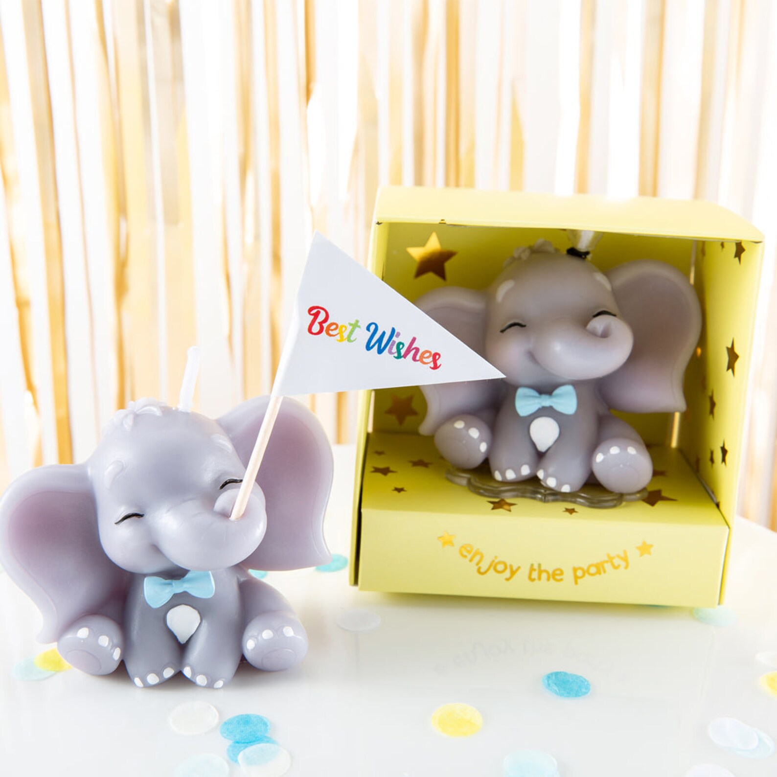 Cute Baby Elephant Candle/ First Birthday Candle/ Baby Shower Etsy