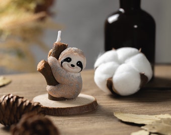 Baby Sloth Candle/ cake topper for boy girl/ sloth Birthday gifts/ animal cake topper/ Birthday gifts for her him/ gifts for sloth lover