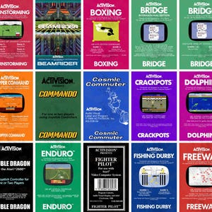 Activision Atari 2600 Cartridge labels, set 1