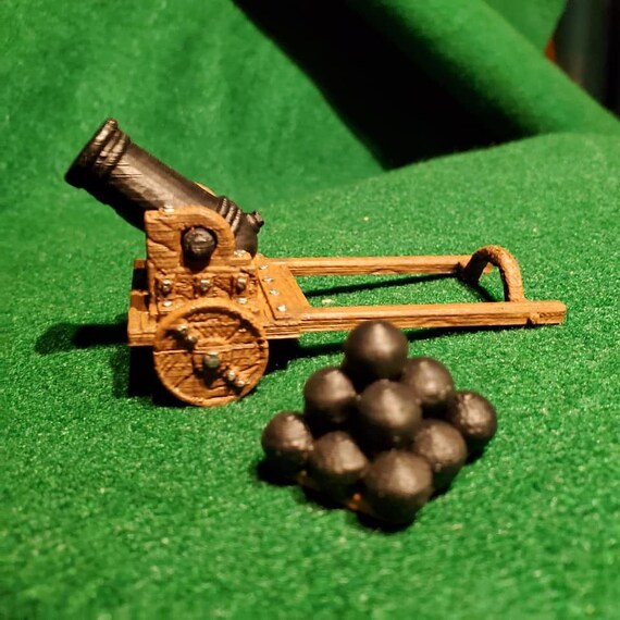 Unpainted Cannon and cannon balls for 28mm Table top Gaming Etsy
