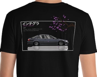 Made to Order Unisex 1993 Acura Intega Da9 JDM Graphic T-Shirt With Specs