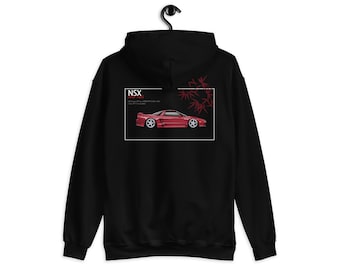 Made to Order Unisex 1997 Honda NSX NA1 JDM Graphic Hoodie With Specs