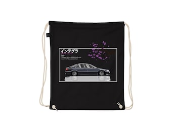 Made to Order Unisex 1993 Acura Integra DA9 GSR JDM Graphic Drawstring Bag With Specs